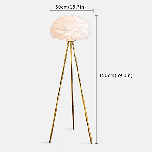 Lámpara de estudio de diseño moderno con acabado en plumas 4
