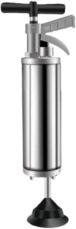 Remover High-Pressure Toilet Plunger - Stainless Steel/ABS Drain Clog for Bathroom & Kitchen(Silver) (Red)