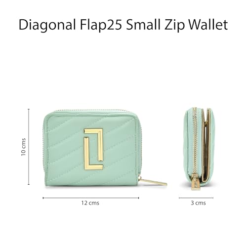 Image of Lavie Luxe Women's Diagonal Flap 25 Quilted Small Zip Wallet | Gift for Women