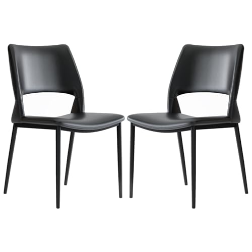 Chaises lounge pour la cuisine et le restaurant, lot de 2 sièges rembourrés en cuir synthétique