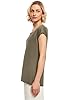Build Your Brand Women's Ladies Wide Neck Tee T Shirt, Olive, 3XL UK #3