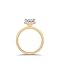 PAVOI 14K Yellow Gold Plated Radiant Cut Engagement Ring for Women | Hidden Halo Ring | Size 7
