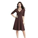 Plissierte Brust: Dieses vintage rockabilly Kleid 50er Jahre ist klassisch und zeitlos, einfach und elegant. Plissierte Brustdetaillierung schafft eine anmutigen Charme und enges anliegendes Design zeigt Ihre charmante Figur. Das Kreuz V-Ausschnitt unterstreicht deinen Schwanenhagen.