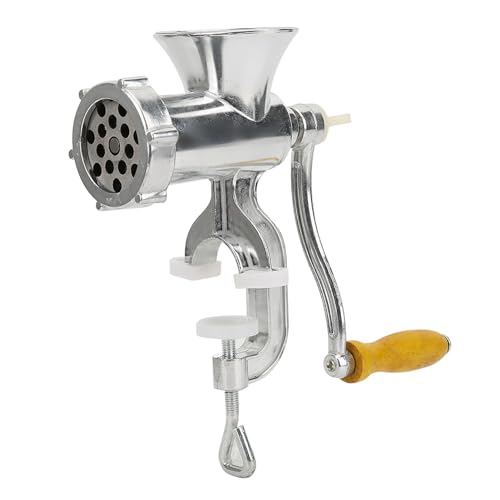 Agatige Manual Meat Grinder, Aluminum Alloy Meat Mincer,Beef Hand Crank Sausage Maker Hand Operated Food Processor for the Grinding of Pork, Lamb, Chicken