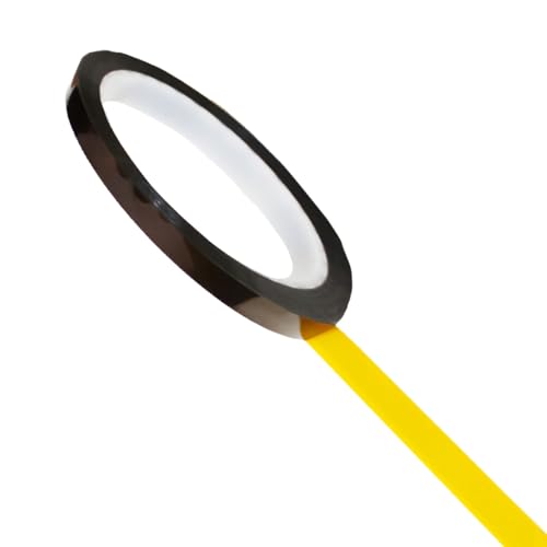 Image of Tapes Master 3 /8 inch x 36 Yds 5 Mil Kapton Tape - Polyimide High Temperature Heat Rresistant Tape with Silicone Adhesive - No Residue