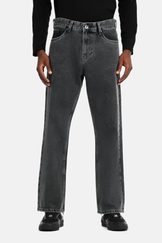 Image of SNITCH Men Jeans Casual Wear | Straight Fit Full Length Button & Zip Closure | 100% Cotton Denim Fabric Durable & Breathable for Streetwear & Daily Outings