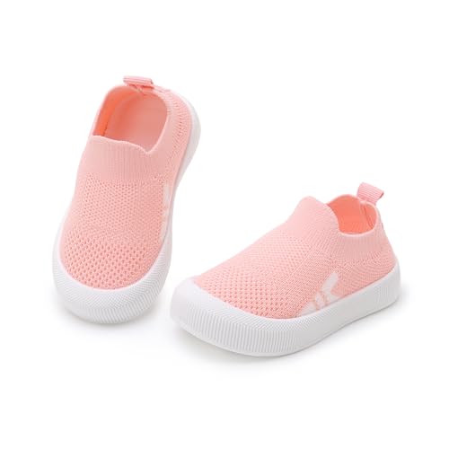 SOFMUO Baby Boys Girls Toddler Sneakers Kids Lightweight Knit Walking Shoes Mesh Breathable Tennis Trainers Shoe 1-3 Yrs…