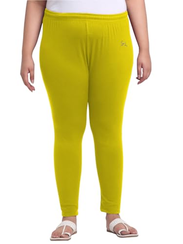 Image of Soft Cotton Ankle Lenght Solid Regular and Plus 35 Colours Leggings for Womens and Girls (Sizes :- M to 6XL)
