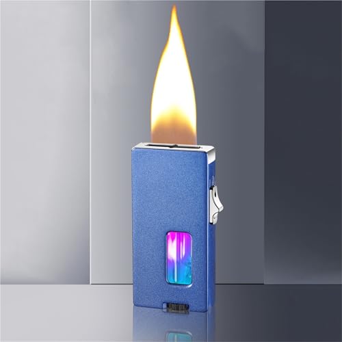 Encendedor de llama suave ajustable con ventana de gas para camping, velas y barbacoa 2