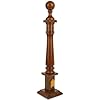 JEVVY CRAFTS Masonic Lodge Ceremonial Wooden Column Set of 2 Pcs - 18" Handcrafted Tali Sheesham Rosewood Pillar Pillars with Walnut Finish and Inlay Logo - Traditional Lodge Presentation Furniture #3