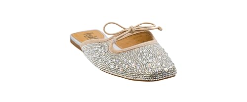 Corkys Footwear Womens Tongue Tied Flats - Featuring A Rhinestoned Upper, Lightly Cushioned Insoles For All Day Wear, And A Cut Out With A Bow Embellishment3