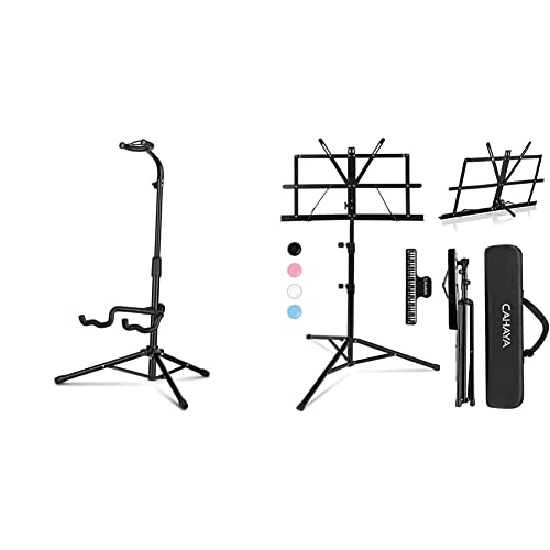 Support de guitare trépied et pupitre de musique pliable CAHAYA pour musiciens
