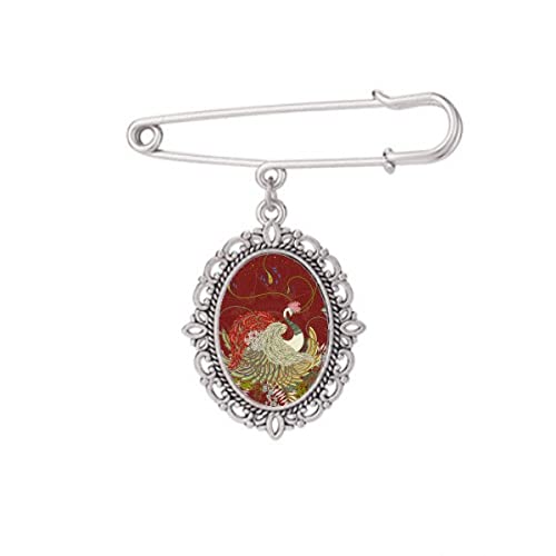 Broche aile de fleur ukiyo-e : l'accessoire idéal pour styliser une chemise ou un châle