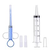 ペット 投薬器 給水 シリンジ 介護補助 流動食 給水器 犬猫用 ペットピル 摂食ツール 経口投薬器+ 20ml (2本セット)