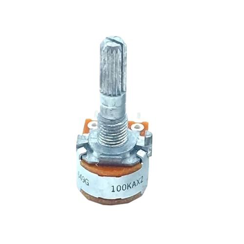 ZLLTOMKKQ 1PCS 16-Type RK163 A100KX2 A50KX2 �I�[�f�B�I�f���A�����j�b�g ���[�^���[�|�e���V�����[�^�[ 100K 50K 6�s�� 25mm �t�����[�V���t�g(100K�I�[��)