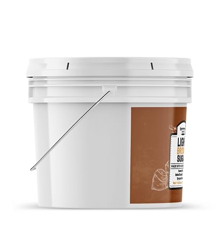 Unpretentious Light Brown Sugar, 2 Gallon Bucket, Made With Cane Molasses, Perfect For Desserts, Meat & Fruit #TOP1