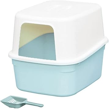 Cat Full Cover Design Cat Litter Box Detachable Cat Toilet Large Closed Cat Litter Box Splash-Proof Cat Supplies Resin Litter Boxes Color B A