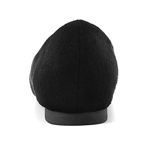 KOKOMOMO Womens Bow Round Toe Ballet Flats Slip On Ballerina Shoes4