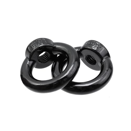 Image of Lifting Eye Nut Stainless Steel 304,6PCS 5 /16 inch UNC(M8) Heavy Duty Marine Grade, Hardware Ring Shaped Eye Bolt-Black