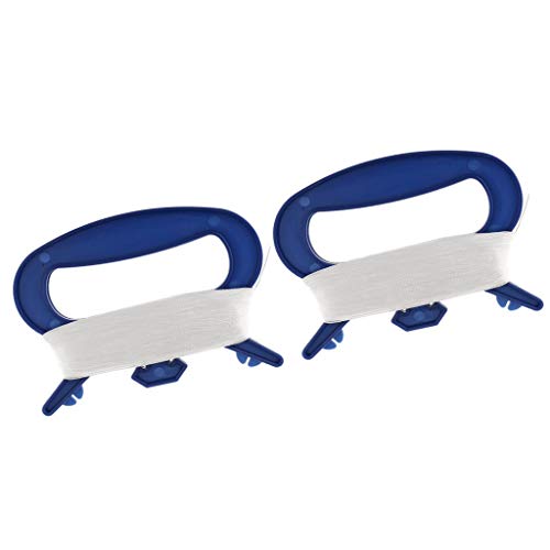 2pcs 100m Outdoor Sports Flying Kite Tools Kite Parts Line String with D Shape Winder Handle White Line Kites Accessory Reel Board - Blue