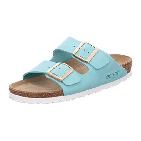 Rohde Damen Pantolette Velours Leder Zwei Schnallen Komfortweite Alba 5590 Cover