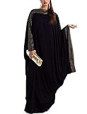 ★ Anlass:Perfekt für jeden Anlass,von der Arbeit bis zum Alltag,muslimische Kleidung, Abaya-Robe,Langarmkleid,Cocktail,Urlaub,arabischer Kaftan für Frauen,islamisches Gebetskleid.