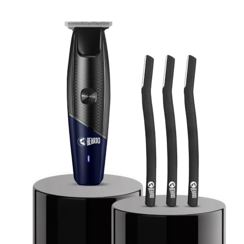 Image of Beardo EZ Apex Trimmer for Men with Styling Razors | Trimmer for Gen Z | 110 Mins Runtime | 7000 RPM Powerful Motor | Grooming Kit for Beard, Stubble & Body Grooming | Set of 2