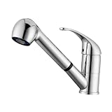 Yardenfun Rubinetto per Lavabo in Lega di Zinco con Doccetta Estraibile e Design Moderno, Miscelatore Acqua Calda e Fredda per Bagno o Cucina