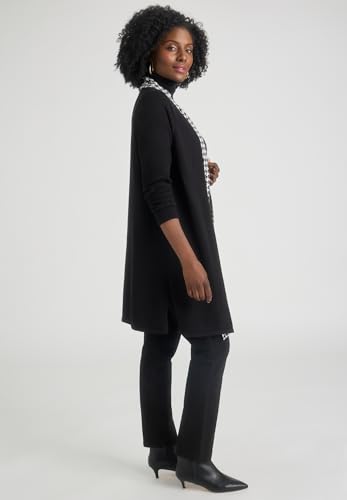 Jessica London Women's Plus Size Fine Gauge Cardigan Long Open Front Sweater3