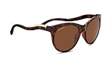 Bolle Womens Serengeti Valentina Sunglasses Shiny Red Moss Tortoise Frame/Satin Champagne Gold, Brown, Small