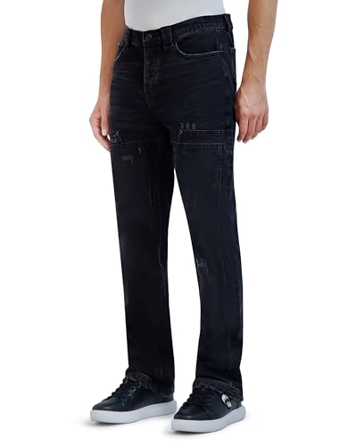 KARL LAGERFELD Men's Distressed Carpenter Denim Pant3