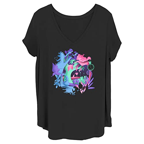 T-shirt Disney Alice Chaos Wonderland femme manches courtes Junior's Plus