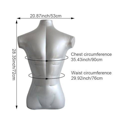 Maniquí masculino inflable torso de exhibición para tiendas minoristas y boutiques 3