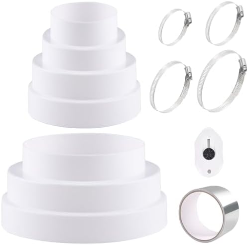 Control Garden Pack X2 Réducteurs Extracteurs Universels Noirs - Raccords Ventilation 80 à 150 Mm Pour Conduits Et Hottes Aspirantes
