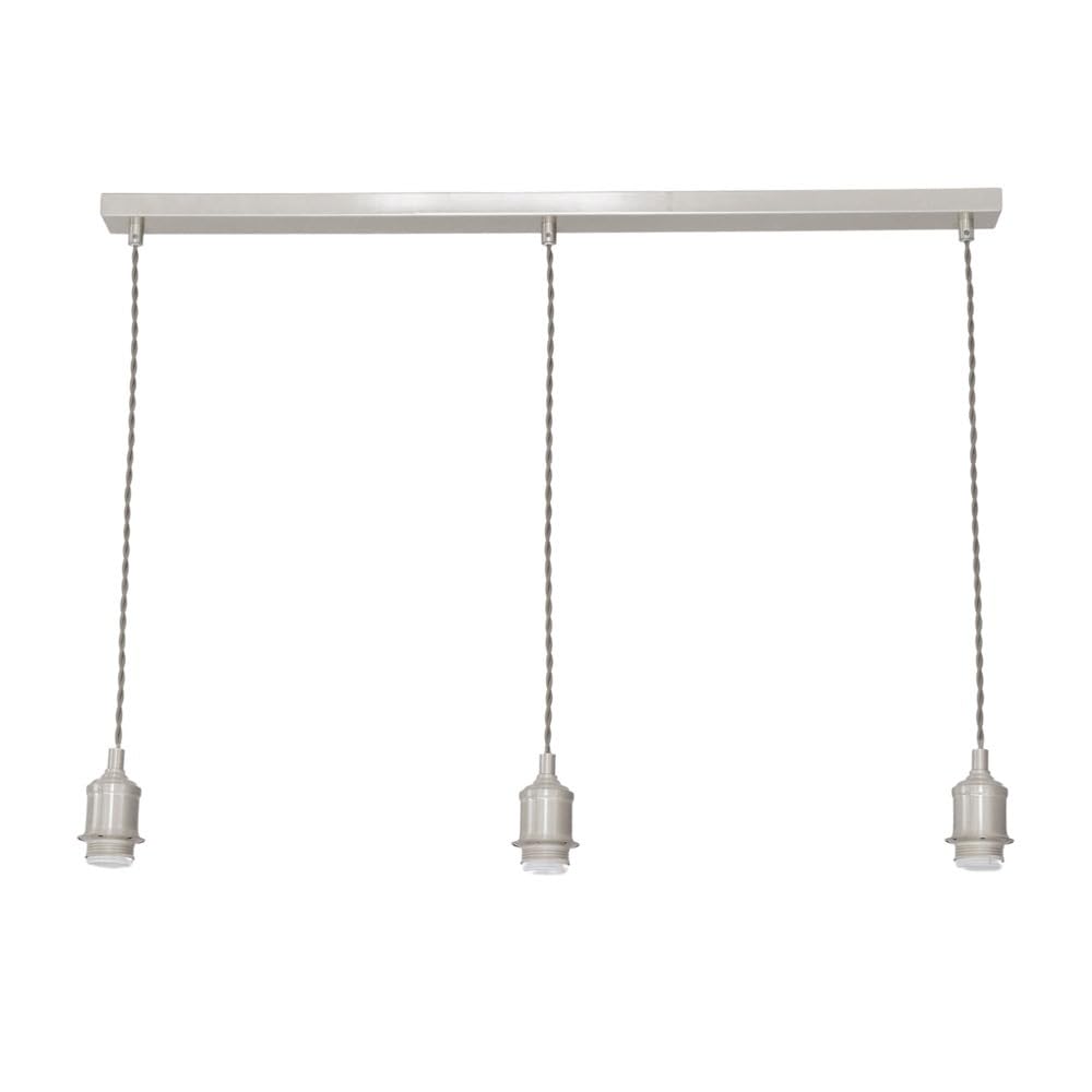 ValueLights | Shaw Diner Bar 3 Drop Brushed Chrome Adjustable Pendant Ceiling Light | Ceiling Lights, Home Décor & Improvement Essential