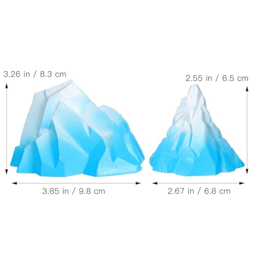 Image of Ipetboom Aquarium Ice Mountains Fish Tank Ornament Plastic Floeberg Landscape Decor for Turtle and Fish Tanks Shelter and Aquarium Decorations 3.85 X 3.26 X 2.36 in 2 pcs