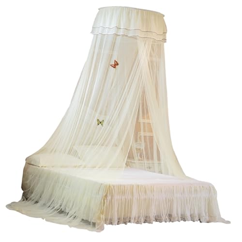 BRRNOO Baldachin für Kinderbett, Rosa Moskitonetz für Krippendach, Weißes Bettzubehör für Babybetten