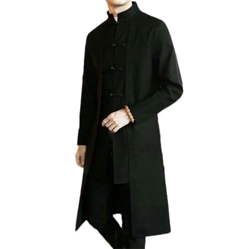Veste en coton et lin respirante style chinois pour confort rétro