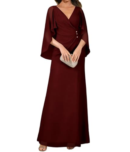 Robe en mousseline de soie plissée col V, l'excellence des grandes soirées