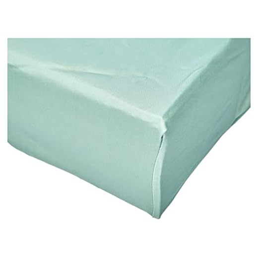 AmazonBasics spännduk, bomull, satin trådantal 400, stickad arm, 90 x 200 x 30 cm – havsgrön