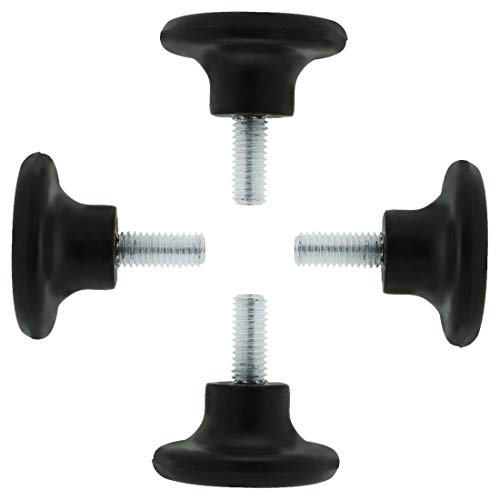 sourcingmap M8 x 18 x 38mm Furniture Leveling Feet Adjustable Leveler Floor Protector for Table Desk Leg 4 Pack