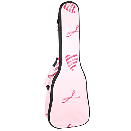 Housse ukulélé ténor rembourrée anti-choc sac étanche rose pour protéger l'instrument