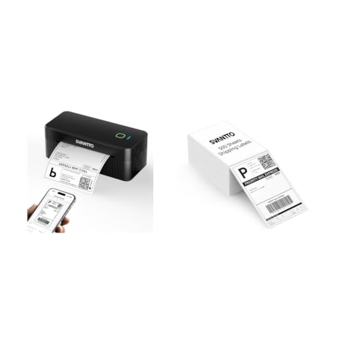 Image of SVANTTO 4x6 Thermal Label Printer+500 Pcs 4x6 Thermal Labels