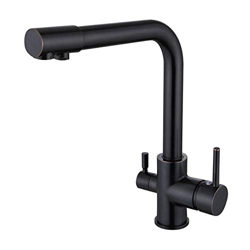 Robinet de cuisine 3 en 1 filtration rotative 360 avec double sortie eau pure et laiton