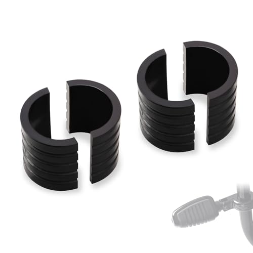 Image of FOVPLUE Universal Motorcycle Highway Peg Mount Spacers /Rubber Bushings, Convert 1.25'' Footpeg Mount to 1'' Engine Guard /Crash Bar,for Harley Sportster Dyna /Honda /Yamaha /Kawasaki /Suzuki /Triumph /BMW