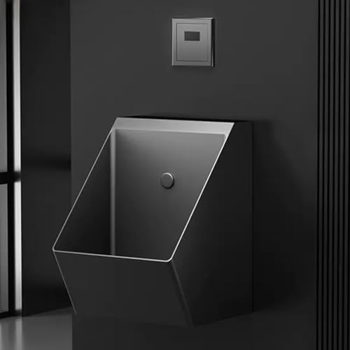 OTQEFTN Wall Mounted Sensor Urinal, 304 Stainless Steel Urinals, Men's Commercial Flushing Urinal, Anti-Splash Features, for Bathrooms, Hotels, Shopping