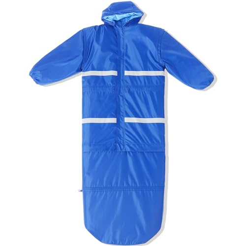 Macarrie Wearable Sleeping Bag with Dual Hoodie,Longsleeves,Pockets and Adjustable Drawstring，Ideal for Camping, Cold Weather Hiking, Blanket,Shelter