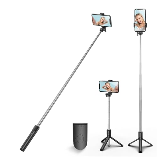 XIHAMA Selfie Stick Tripod, 4 in 1 Extendable & Portable Phone Tripod Stand with Wireless Remote Compatible with iPhone 16 15 14 pro Xs Max 8 7, Galaxy Note10/S20/S10/OnePlus 9/9 PRO etc