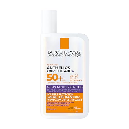 La Roche-Posay Anthelios UVMUNE 400 Anti-Pigmentflecken Fluid LSF 50+, Effektiver Sonnenschutz mit Mexoryl 400 gegen langwellige UV-Strahlen, Für zu empfindliche, zu Pigmentflecken neigende Haut, 50ml 1