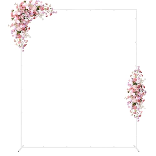 Wokceer Wedding Arch Backdrop Stand Square 7.2 x 6 FT